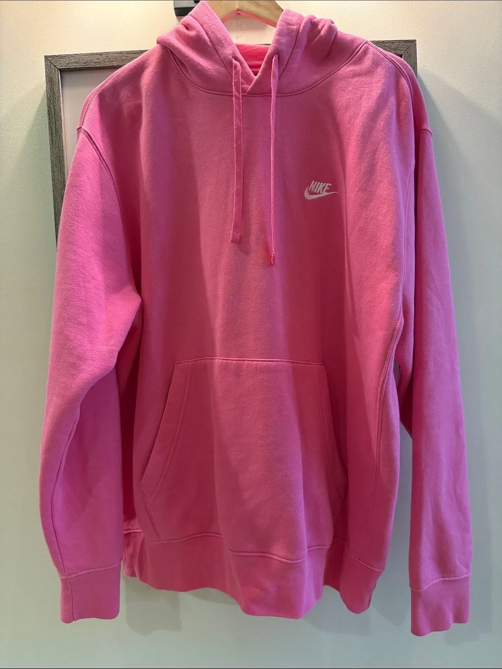 Nike Hot Pink Hoodie with White Logo